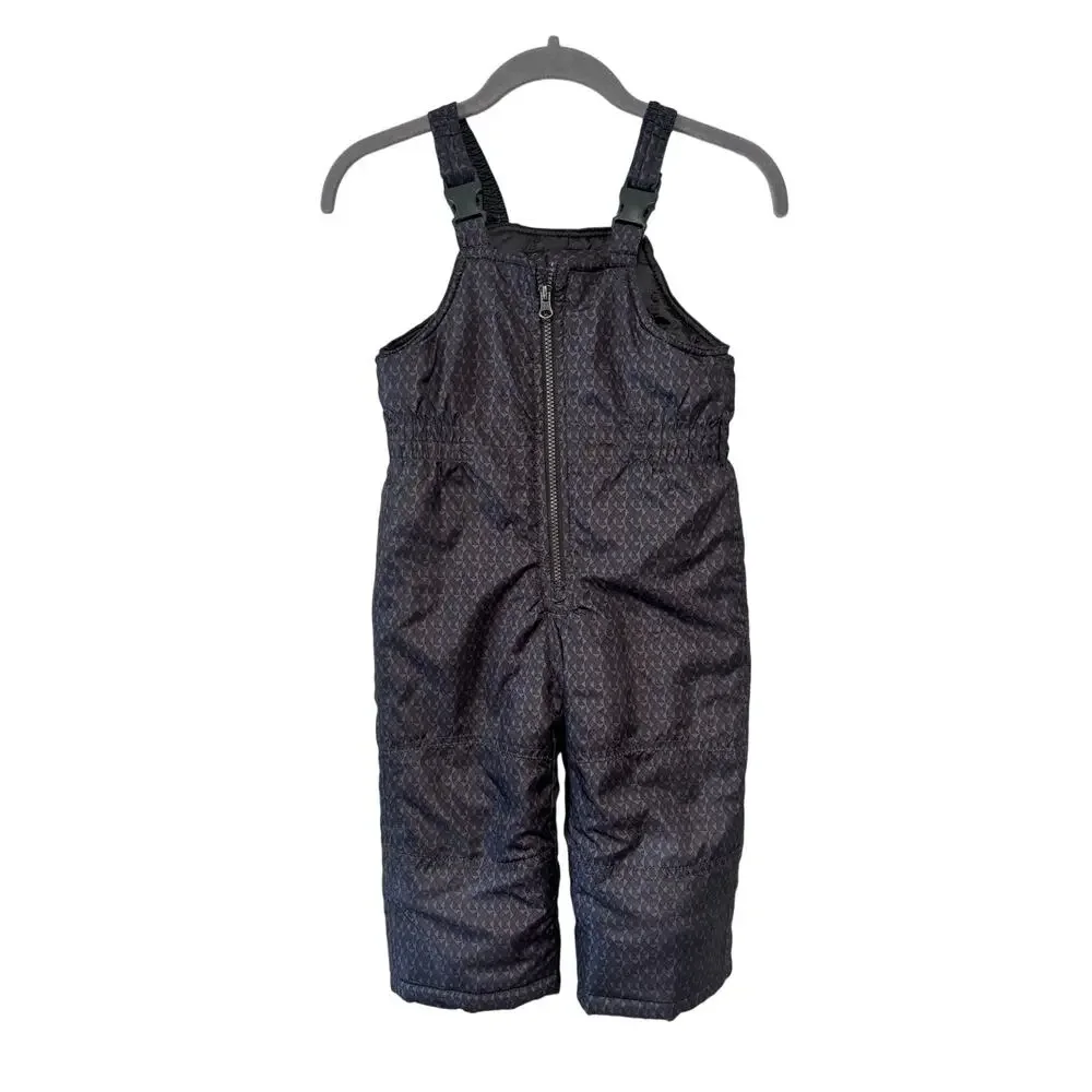 Swiss Tech Kids Snow Bib Overalls Size 5T Black Insulated Ski Snow Pants Winter - Picture 6 of 7